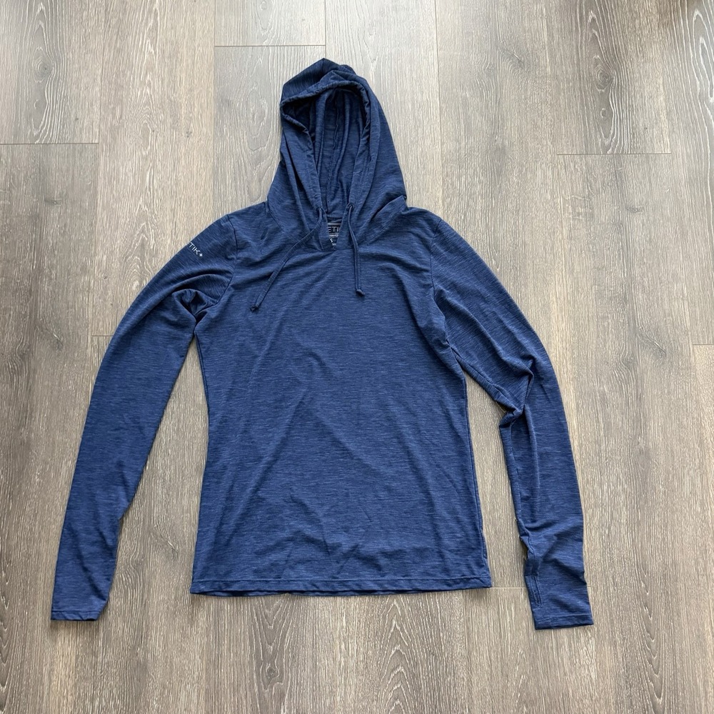 Anetik Performance Blue Long Sleeve UPF 30+ Hoodie Womens Small Athleisure